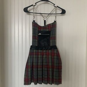 🔥current mood plaid chain dress🔥